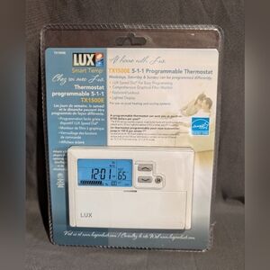 Lux Smart Temp TX1500E 5-1-1 Programmable Thermostat Sealed